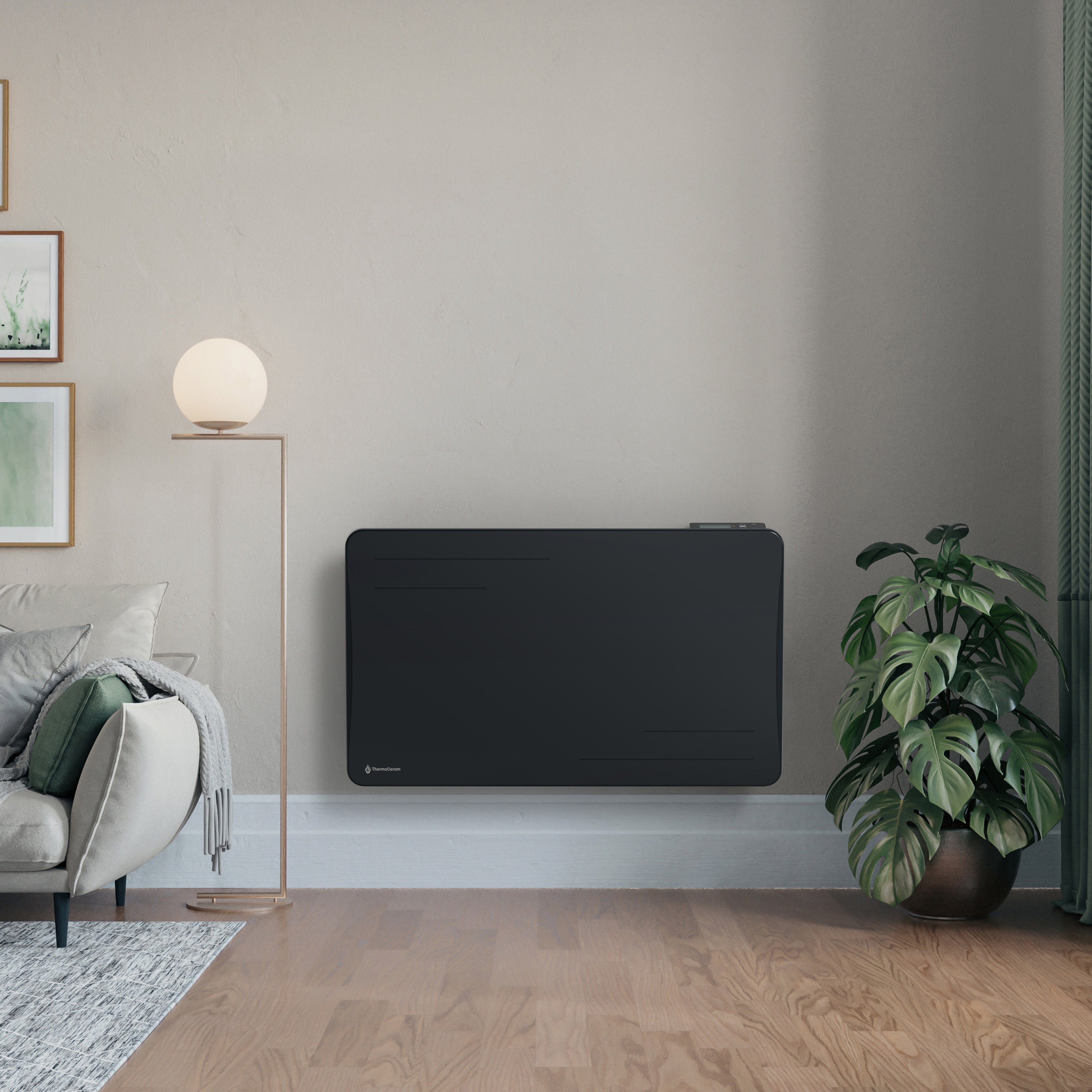 Radiateur céramique Wifi 1500W horizontal Noir Alice