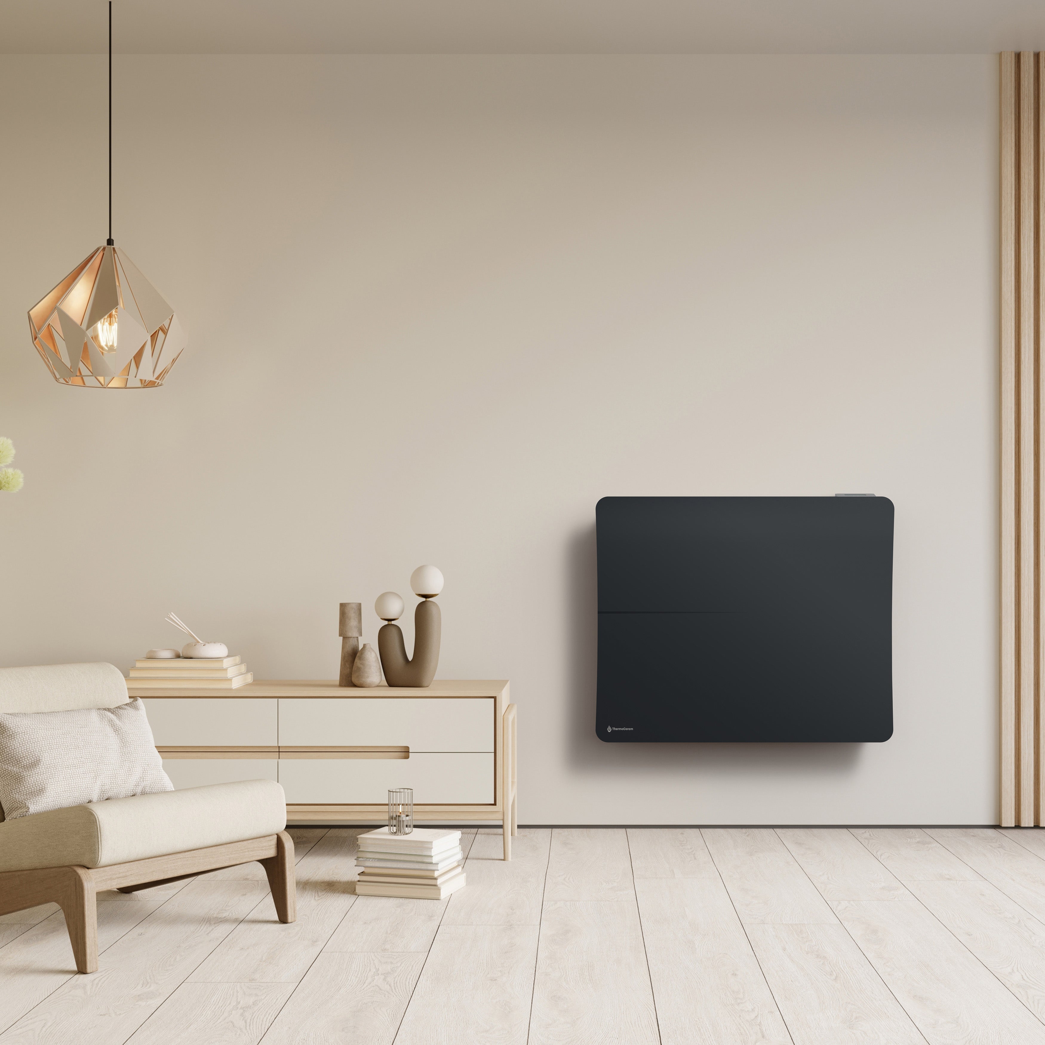 Radiateur céramique + fim Wifi 1500W horizontal Noir Cira