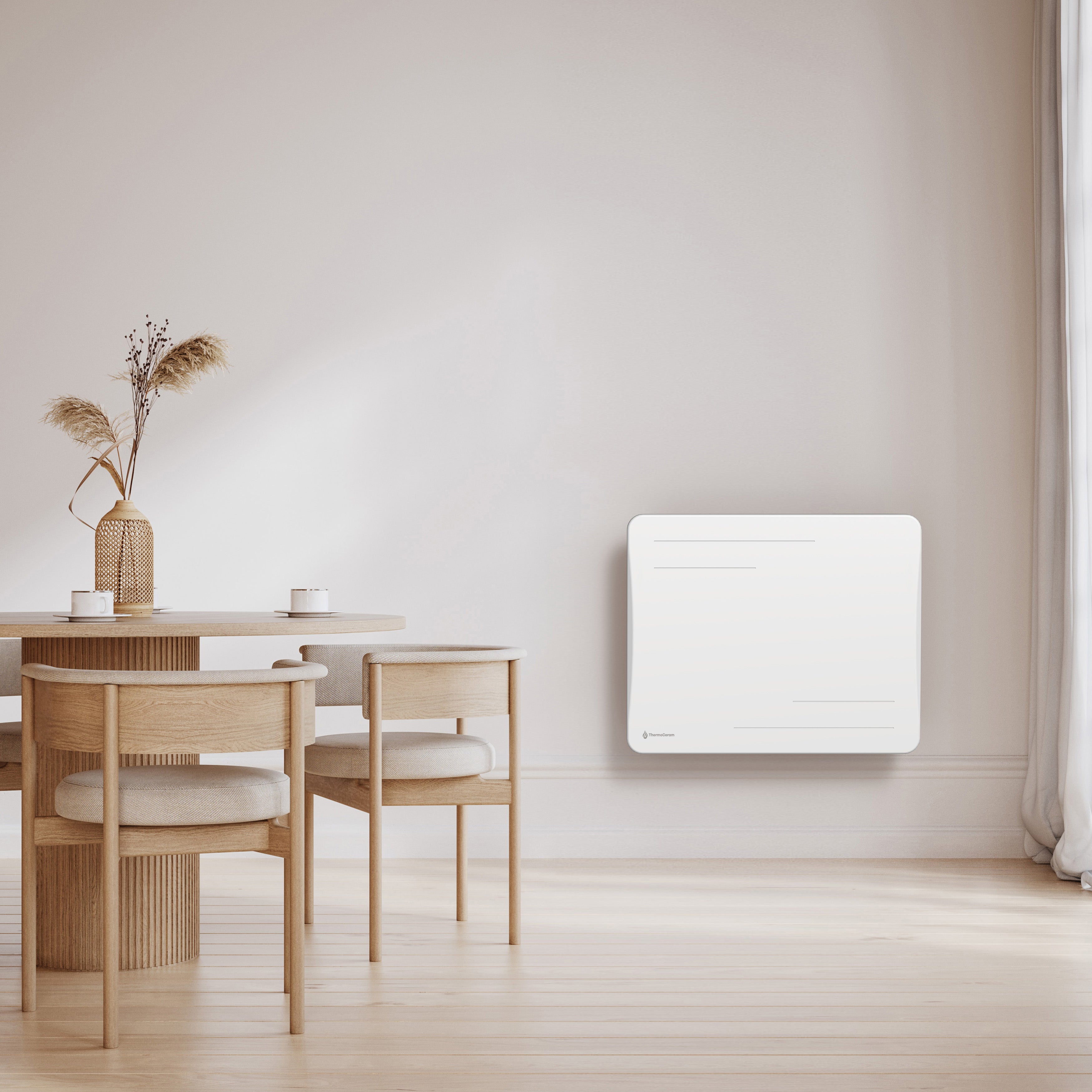 Radiateur céramique Wifi 1000W horizontal Blanc Alice
