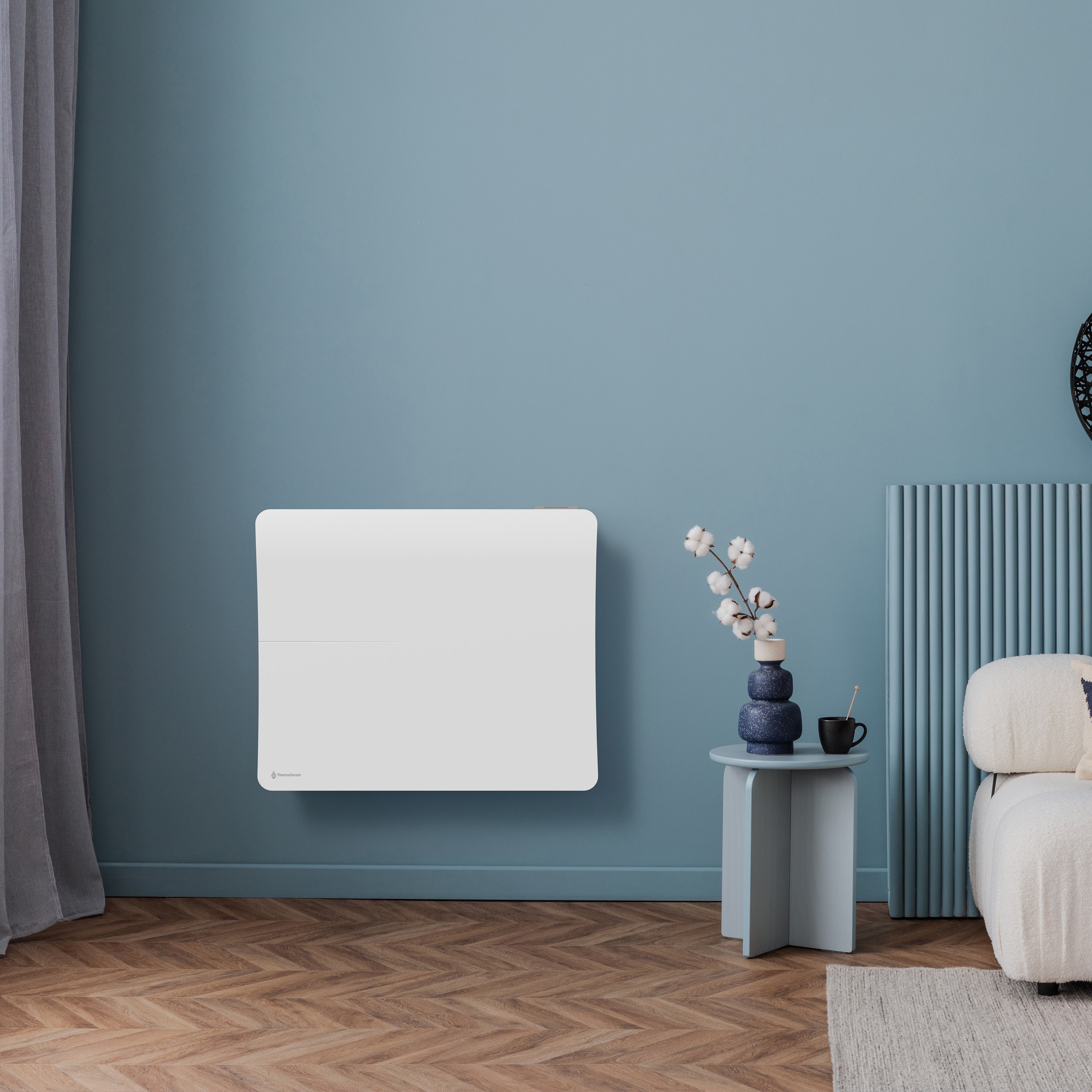 Radiateur céramique + fim Wifi 1500W horizontal Blanc Cira