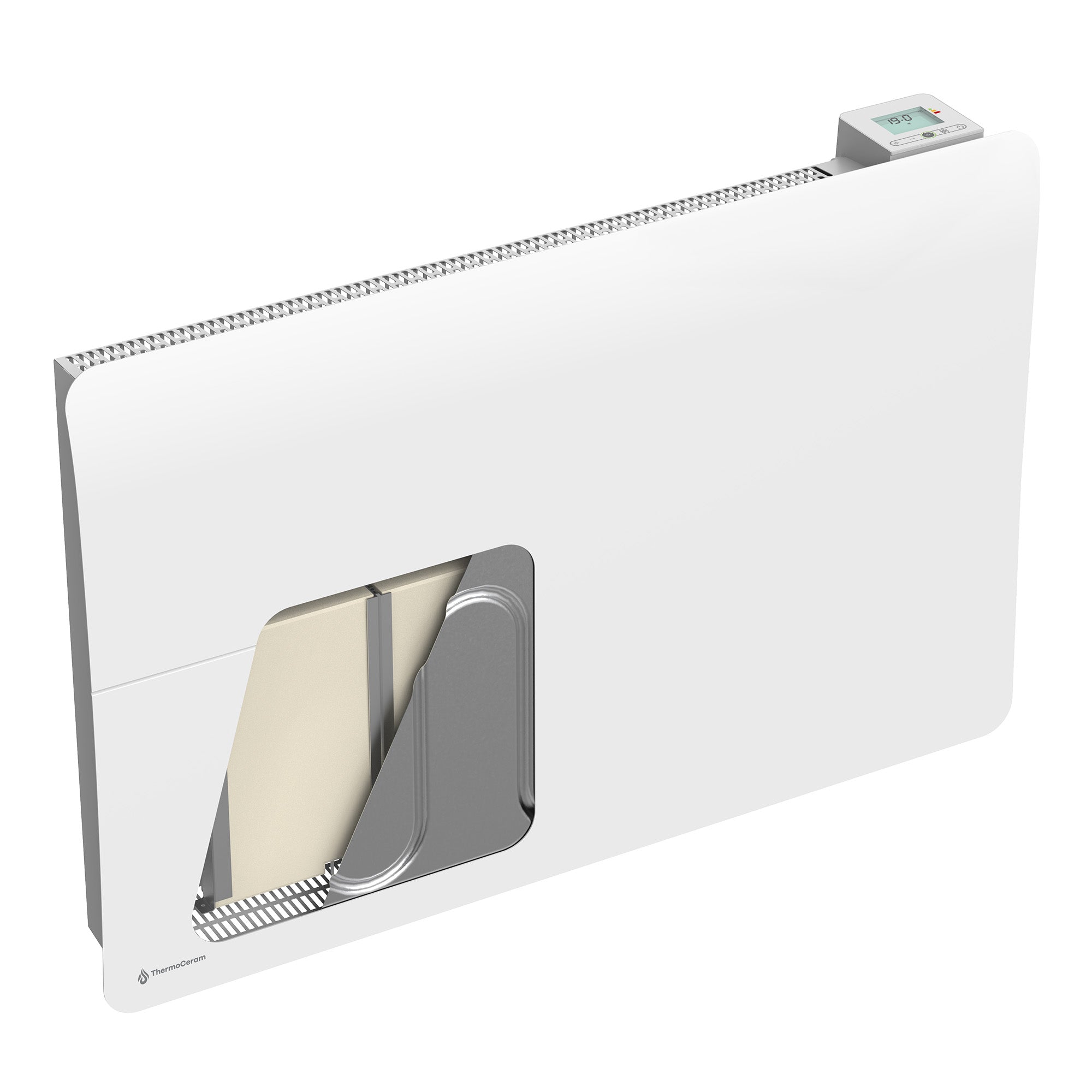 Radiateur électrique connecté 2000W double système de chauffe horizontal Blanc Cira