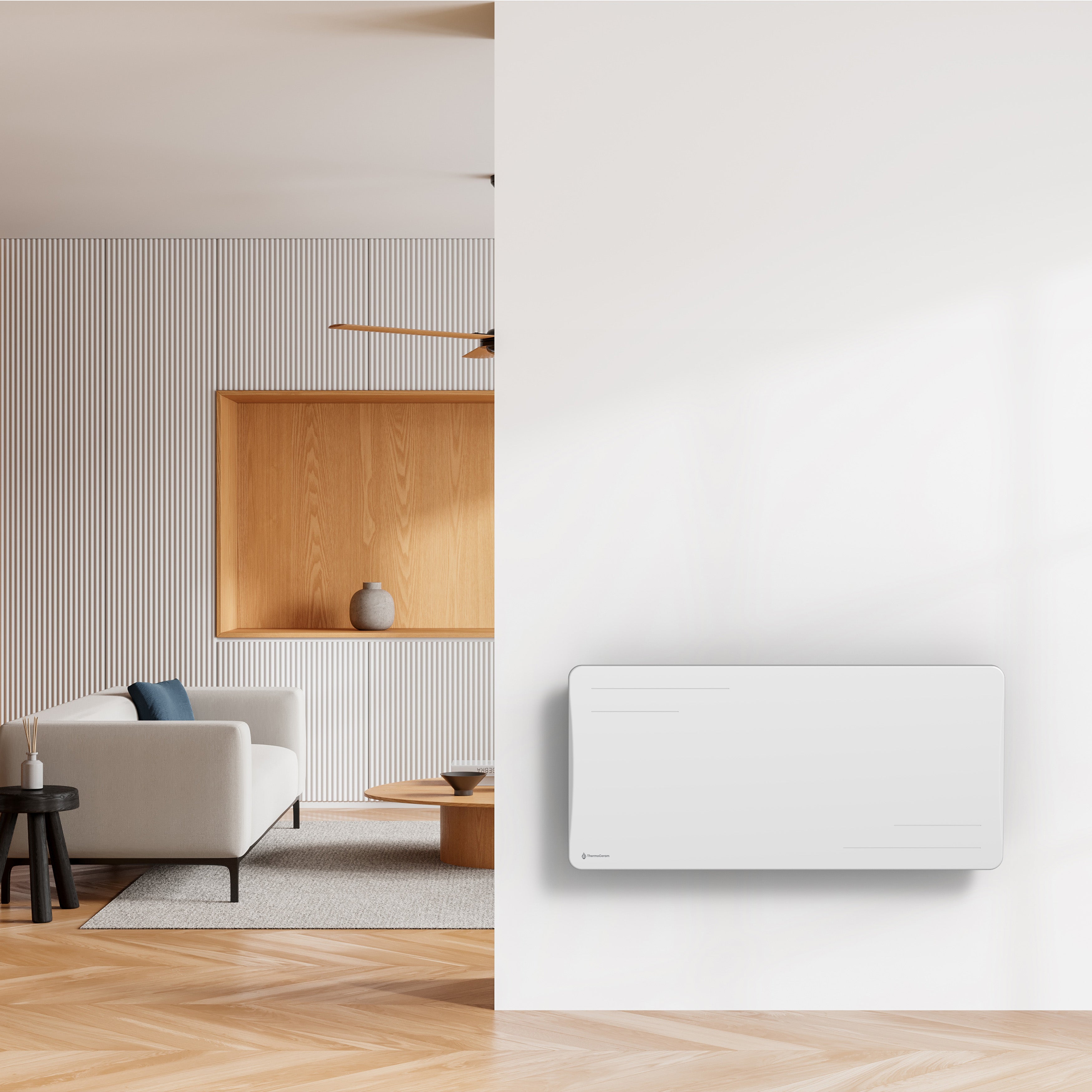 Radiateur céramique Wifi 2000W horizontal Blanc Alice